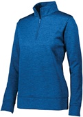 Womens Quarter-Zip, Tagless Pullover Fleece Jacket (Black,Coral,Forest,Navy,Red,Royal) ROYAL Pocket