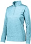 Womens Quarter-Zip, Tagless Pullover Fleece Jacket (Black,Coral,Forest,Navy,Red,Royal) AQUA Pocket