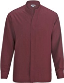 Edwards Mens Batiste Stand-up Collar Shirt 013 BURGUNDY Pocket