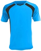 Epic Adult/Youth Madrid V-Neck Soccer Jersey OPTIC BLUE/BLACK Front