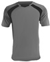 Epic Adult/Youth Madrid V-Neck Soccer Jersey CHARCOAL/BLACK Front