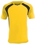 Epic Adult/Youth Madrid V-Neck Soccer Jersey GOLD/BLACK Front
