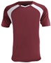 Epic Adult/Youth Madrid V-Neck Soccer Jersey MAROON/WHITE Front