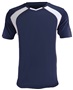 Epic Adult/Youth Madrid V-Neck Soccer Jersey NAVY/WHITE Front