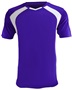 Epic Adult/Youth Madrid V-Neck Soccer Jersey PURPLE/WHITE Front