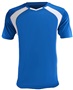 Epic Adult/Youth Madrid V-Neck Soccer Jersey ROYAL/WHITE Front