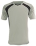 Epic Adult/Youth Madrid V-Neck Soccer Jersey SILVER/BLACK Front