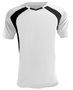 Epic Adult/Youth Madrid V-Neck Soccer Jersey WHITE/BLACK Front