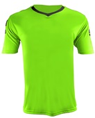 Epic Adult/Youth Munich V-Neck Soccer Jersey LIME GREEN/BLACK Front