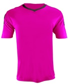 Epic Adult/Youth Munich V-Neck Soccer Jersey HOT PINK/BLACK Front