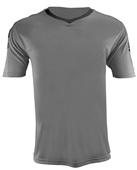 Epic Adult/Youth Munich V-Neck Soccer Jersey CHARCOAL/BLACK Front