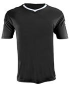 Epic Adult/Youth Munich V-Neck Soccer Jersey BLACK/WHITE Front