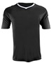 Epic Adult/Youth Munich V-Neck Soccer Jersey BLACK/WHITE Front