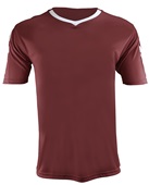 Epic Adult/Youth Munich V-Neck Soccer Jersey MAROON/WHITE Front