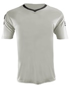 Epic Adult/Youth Munich V-Neck Soccer Jersey SILVER/BLACK Front