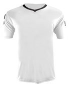 Epic Adult/Youth Munich V-Neck Soccer Jersey WHITE/BLACK Front