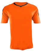 Epic Adult/Youth Munich V-Neck Soccer Jersey ORANGE/BLACK Front