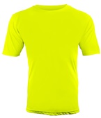 Epic Cool Performance Dry-Fit Crew T-Shirt Jerseys (23- Colors Available) SAFETY YELLOW Front