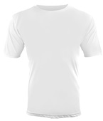 Epic Cool Performance Dry-Fit Crew T-Shirt Jerseys (32- Colors Available) WHITE Front