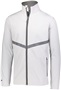 Adult Full Zip, Front Pockets, Soft Shell Jacket ( Black,Carbon,Navy,Royal,Red,White) WHITE PRINT Pocket