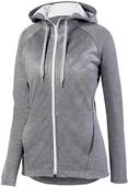 Augusta Ladies Zoe Tonal Heather Full Zip Hooded Jacket 5558 GRAPHITE/WHITE Pocket