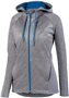 Womens Pocketed Full Zip Heatherd Hoodie GRAPHITE/ROYAL Pocket