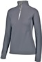 Womens Pocketed 1/2 Zip Microfleece Pullover (Black,Carbon,Navy,Royal,Red) CARBON Pocket