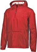 Holloway Adult Youth Range Packable Pullover SCARLET Pocket