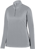 Augusta Ladies Wicking Fleece Pullover 5509 ATHLETIC GREY Pocket