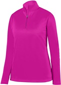 Augusta Ladies Wicking Fleece Pullover 5509 POWER PINK Pocket
