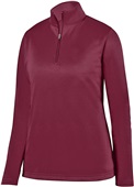 Augusta Ladies Wicking Fleece Pullover 5509 MAROON Pocket