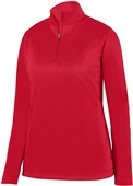 Augusta Ladies Wicking Fleece Pullover 5509 RED Pocket