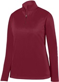 Augusta Ladies Wicking Fleece Pullover 5509 CARDINAL Pocket