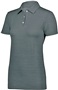 Womens 3-Button, Wicking Striated Polo Shirt GRAPHITE Pocket