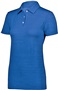 Womens 3-Button, Wicking Striated Polo Shirt ROYAL Pocket