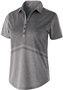 Womens Contoured Bottom, Tonal Print, Heathered Polo Shirt GRAPHITE HEATHER Pocket