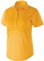 Womens Tonal Print, Tagless Heather Polo Shirt (Black,Graphite,Navy,Purple,Royal,Red) LIGHT GOLD HEATHER Pocket