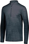 Adult Striated 1/2 Zip Pullover (AS - Black,Graphite,Navy,Scarlet) BLACK Pocket