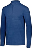 Adult Striated 1/2 Zip Pullover (AS - Black,Graphite,Navy,Scarlet) NAVY Pocket
