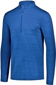 Adult Striated 1/2 Zip Pullover (AS - Black,Graphite,Navy,Scarlet) ROYAL Pocket