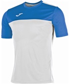 Joma Winner Short Sleeve Jersey Tee WHITE/ROYAL Pocket