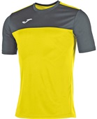 Joma Winner Short Sleeve Jersey Tee YELLOW/BLACK Pocket