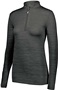 Womens Set in Sleeves w/Thumbholes 1/2 Zip Pullover (Black,Graphite,Navy,Royal,Red) BLACK Pocket