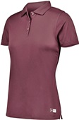 Russell Ladies Essential Polo MAROON Pocket