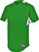 Holloway Adult/Youth Two-Button Baseball Jersey KELLY/WHITE Pocket