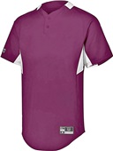 Holloway Adult/Youth Two-Button Baseball Jersey MAROON/WHITE Pocket
