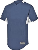 Holloway Adult/Youth Two-Button Baseball Jersey NAVY/WHITE Pocket