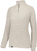 Holloway Ladies Cuddly 1/4 Zip Pullover 222766 VINTAGE BIRCH Pocket