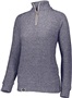 Holloway Ladies Cuddly 1/4 Zip Pullover 222766 NAVY Pocket
