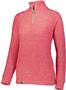 Holloway Ladies Cuddly 1/4 Zip Pullover 222766 SCARLET Pocket